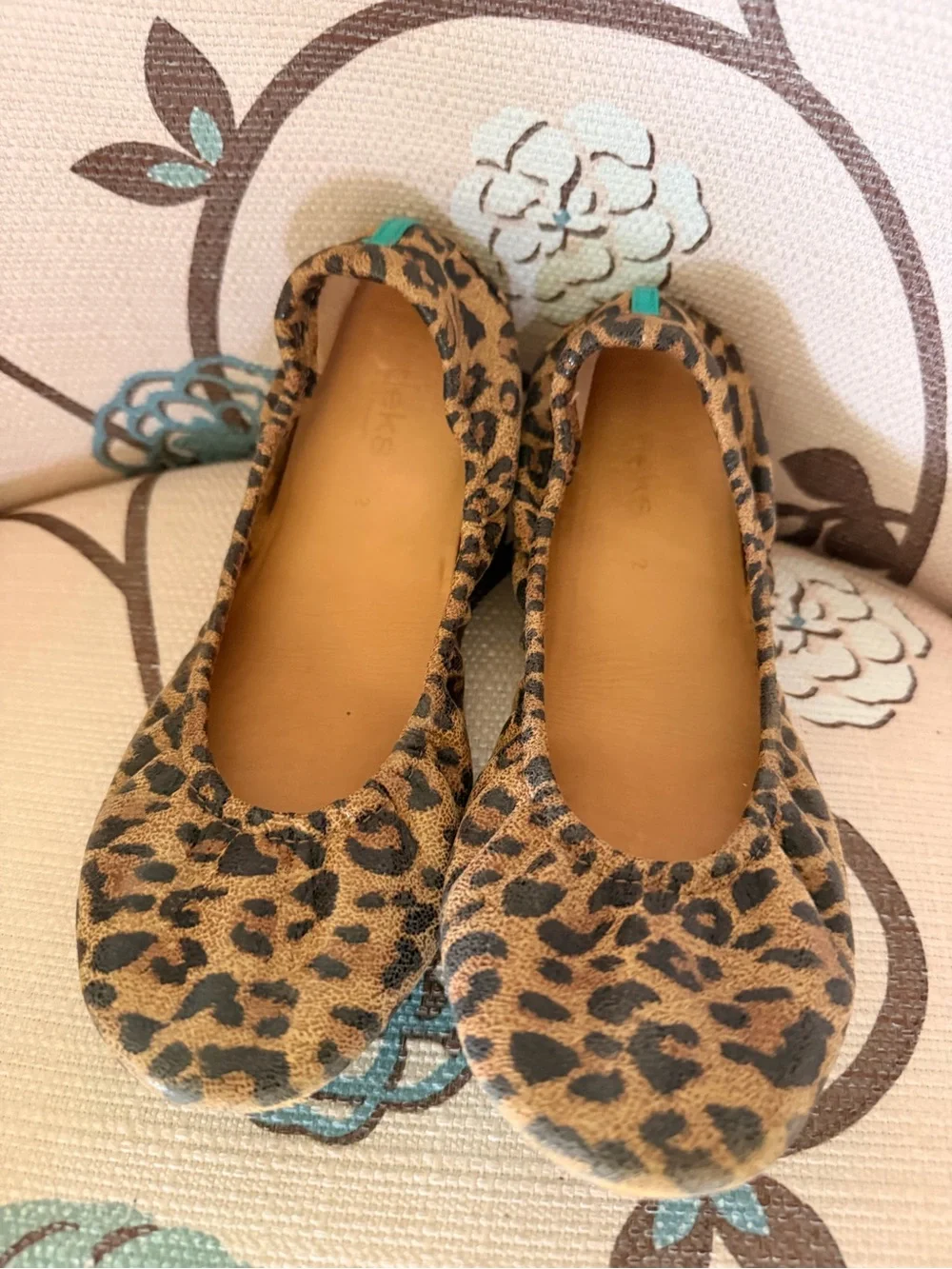 Tieks Leopard Print Flats Girls Size 2